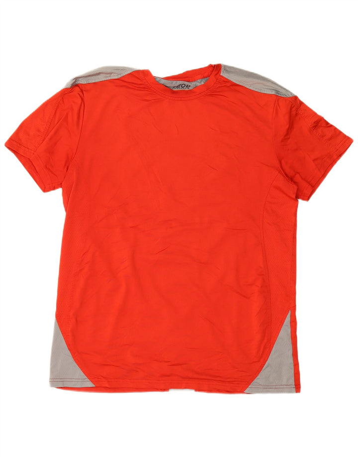 IZOD T-Shirt Homme Haut Large Rouge Colourblock