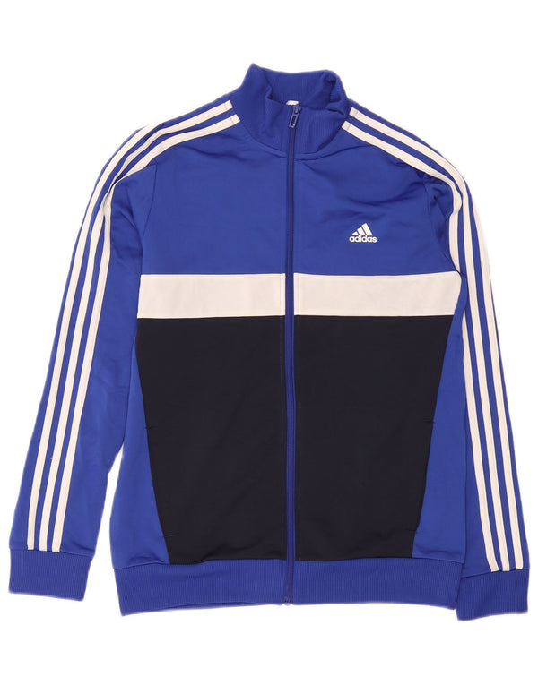 Adidas Veste de Survêtement Garçon 13-14 Ans Bleu Colorblock Polyester