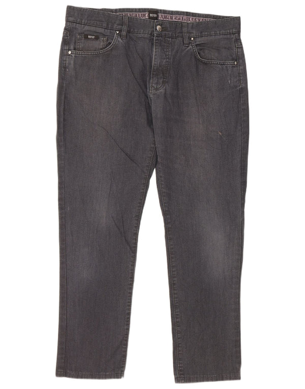 Hugo Boss Jean fuselé W34 L28 homme gris coton