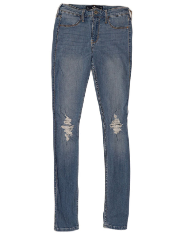 Hollister Jean skinny taille moyenne pour femme W25 L30 Bleu