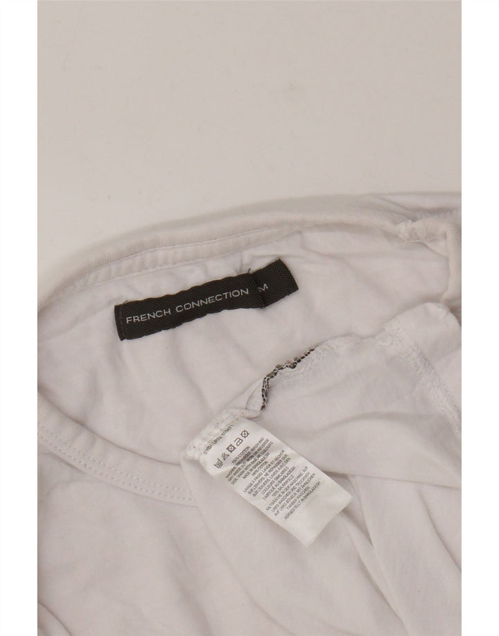 FRENCH CONNECTION T-Shirt Femme UK 12 Moyen Blanc Coton