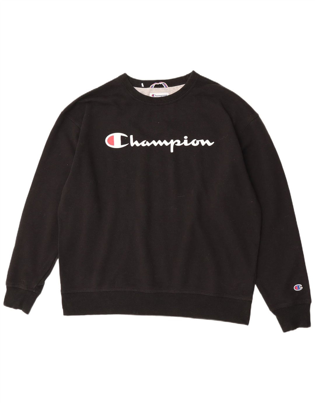Champion Sweat-Shirt Graphique Homme XL Noir Coton