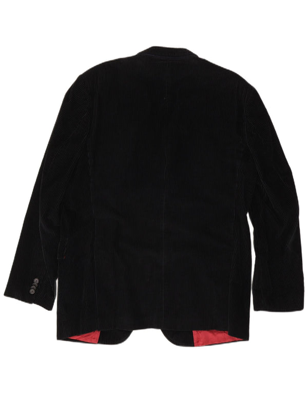 GANT Veste blazer en velours côtelé à 3 boutons pour homme EU 54 2XL Noir Coton