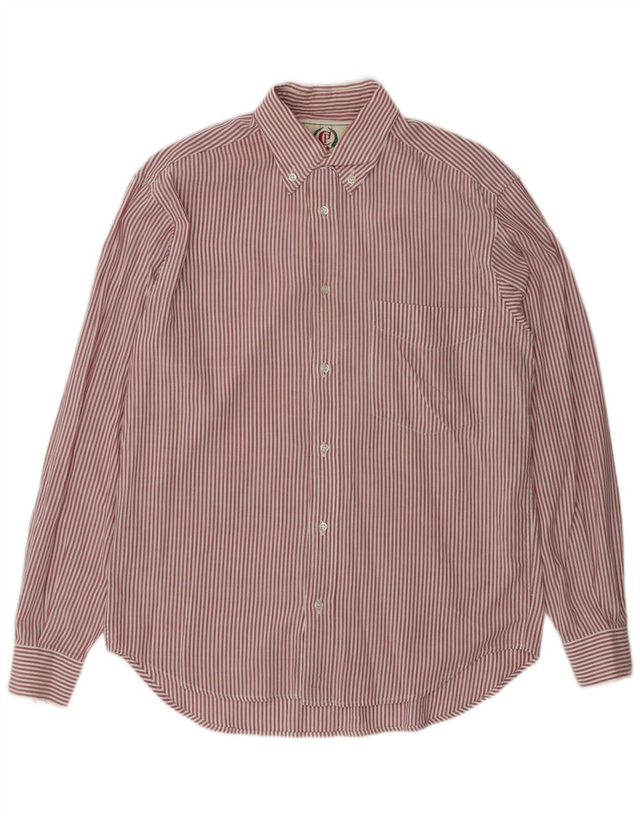 PEROSINO Chemise Homme Rayure Rouge Moyenne