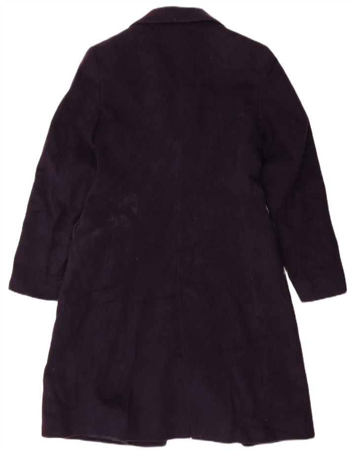 Boggi Manteau Femme UK 10 Petite Laine Bleu Marine