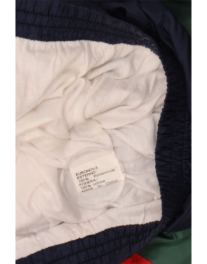 VINTAGE Veste de survêtement pour homme Large Multicolore Colourblock