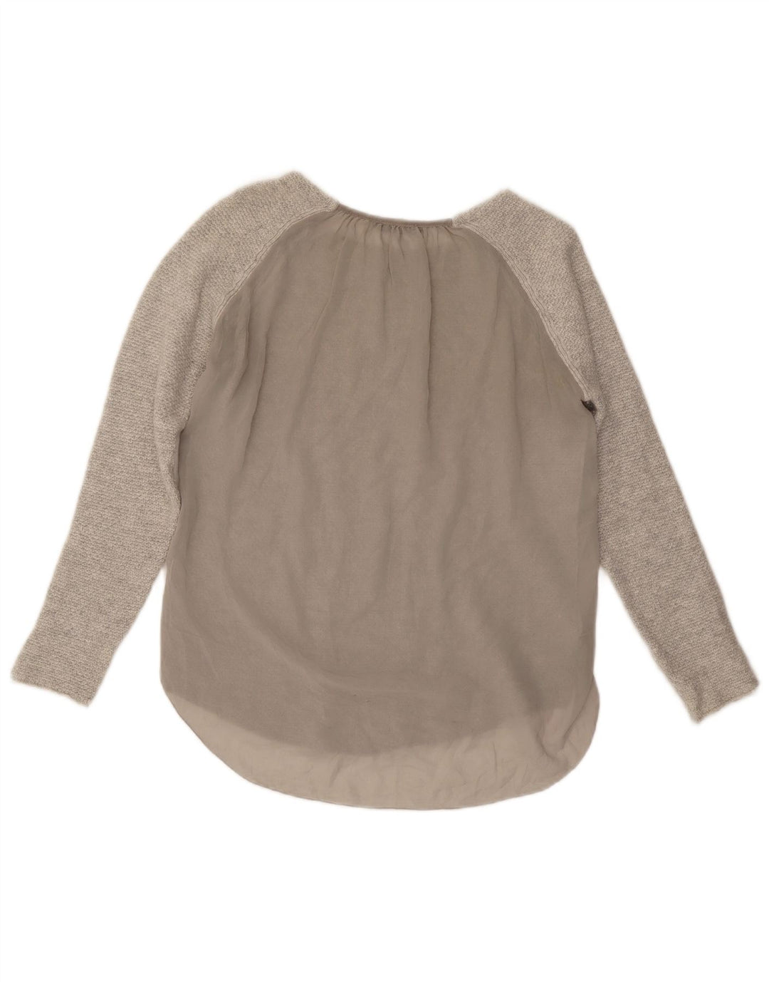Zara Femme Top Manches Longues UK 12 Gris Moyen