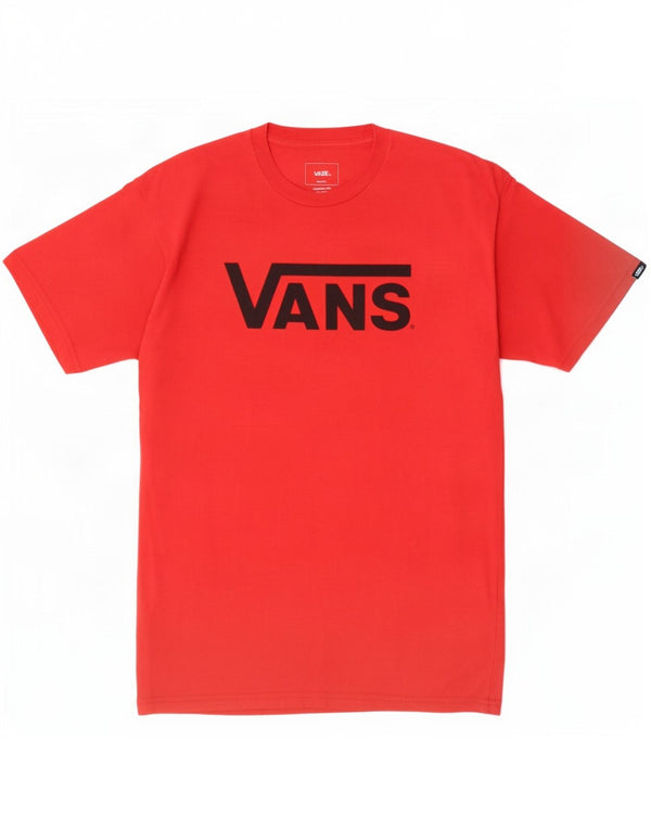 Vans Homme Coupe Classique T-Shirt Graphique Haut Rouge Moyen Coton
