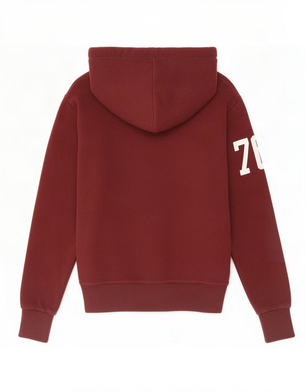 Superdry Pull à capuche graphique zippé pour homme en coton marron petit