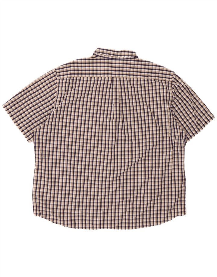 DOCKERS Chemise à Manches Courtes Homme 2XL Coton à Carreaux Multicolore