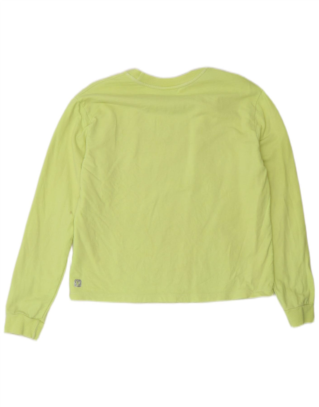 FREDDY Haut Femme Manches Longues UK 8 Petit Jaune Coton