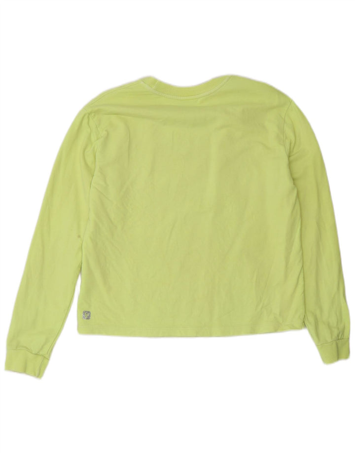 FREDDY Haut Femme Manches Longues UK 8 Petit Jaune Coton