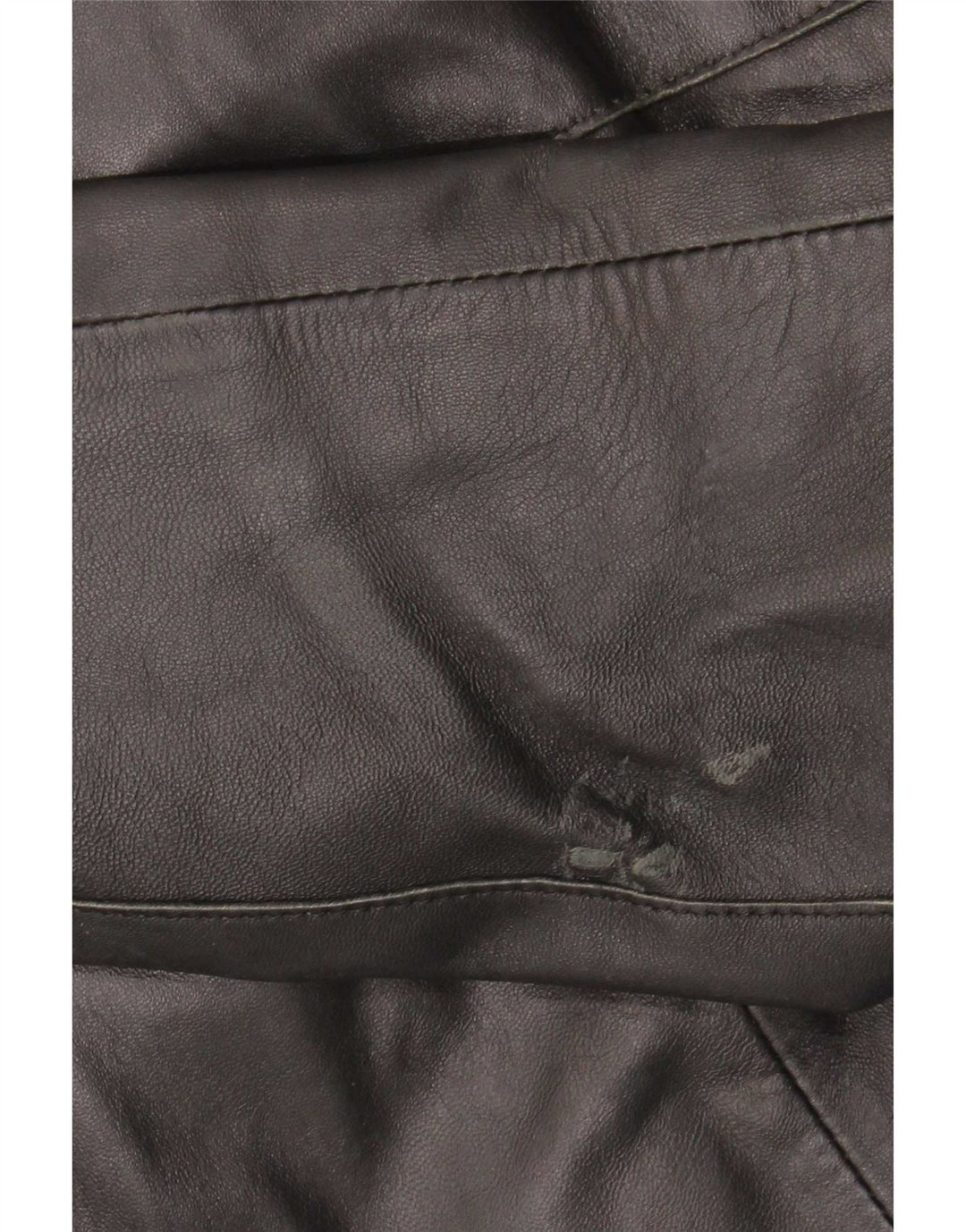 veste en cuir femme vintage IT 44 Moyen Noir