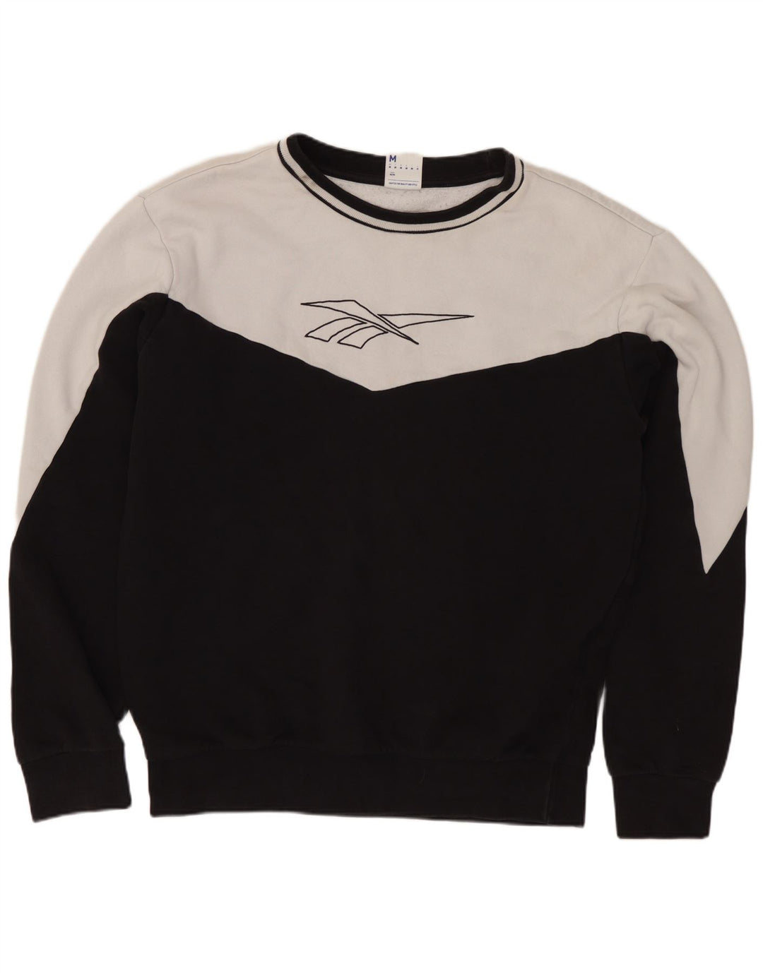 REEBOK Sweat-shirt graphique pour homme en coton color block noir moyen