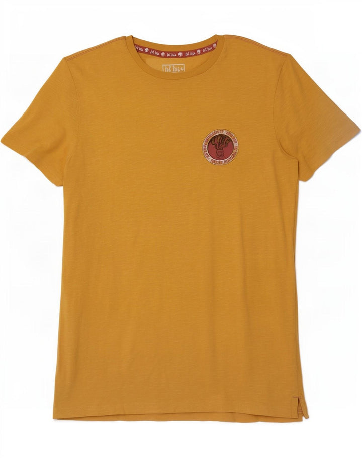 Fat Face T-Shirt Graphique Homme Petit Jaune Coton