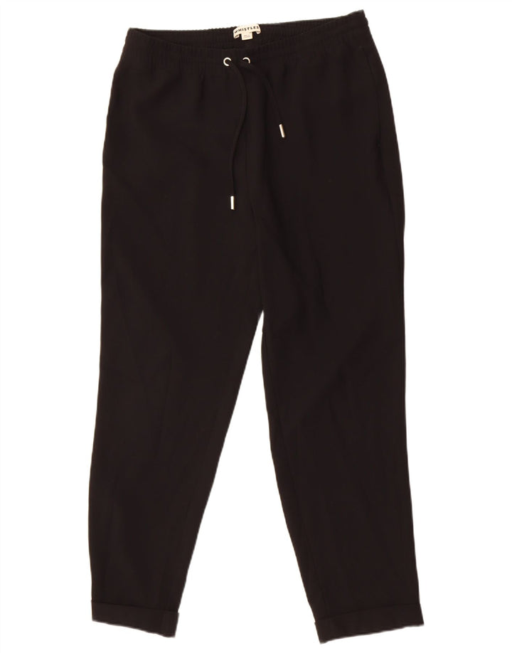 Whistles Pantalon de survêtement pour femme Joggers UK 10 Petit Noir Polyester