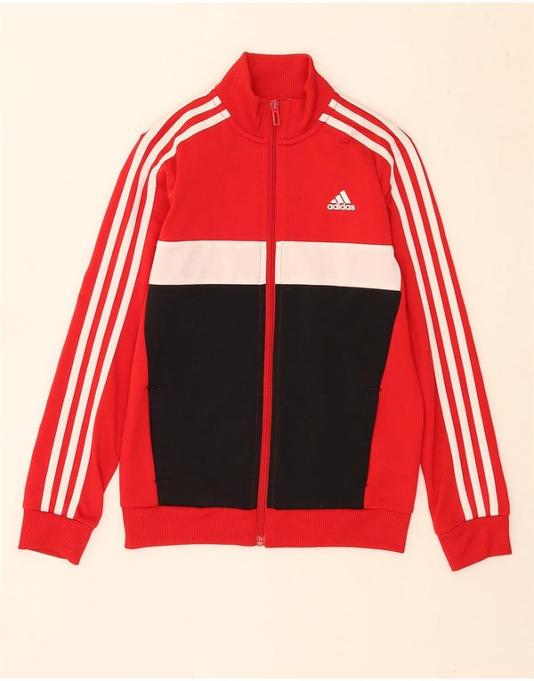 Adidas Veste de Survêtement Aeroready Garçon 9-10 Ans Rouge Colorblock