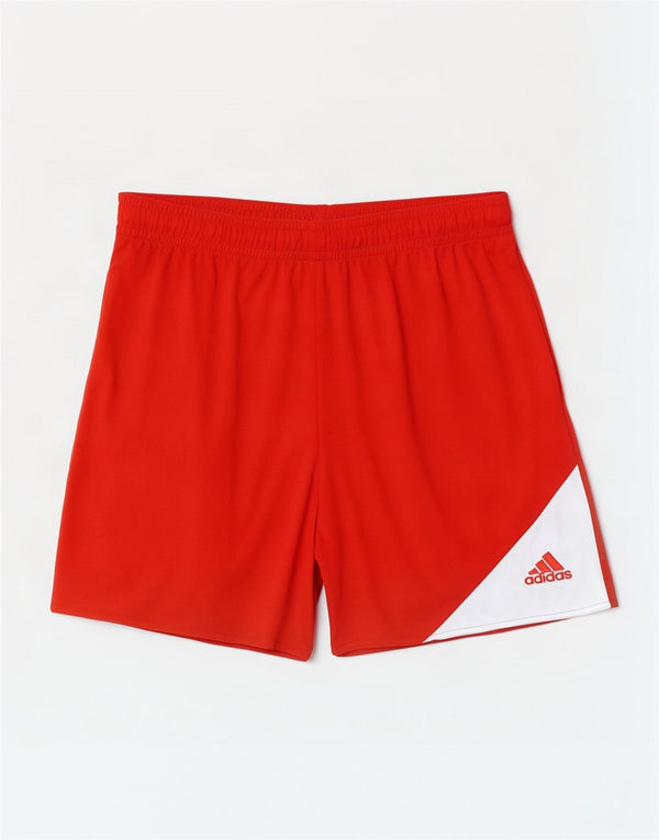 Adidas Short de sport Climalite pour homme 2XL Rouge Colorblock Polyester
