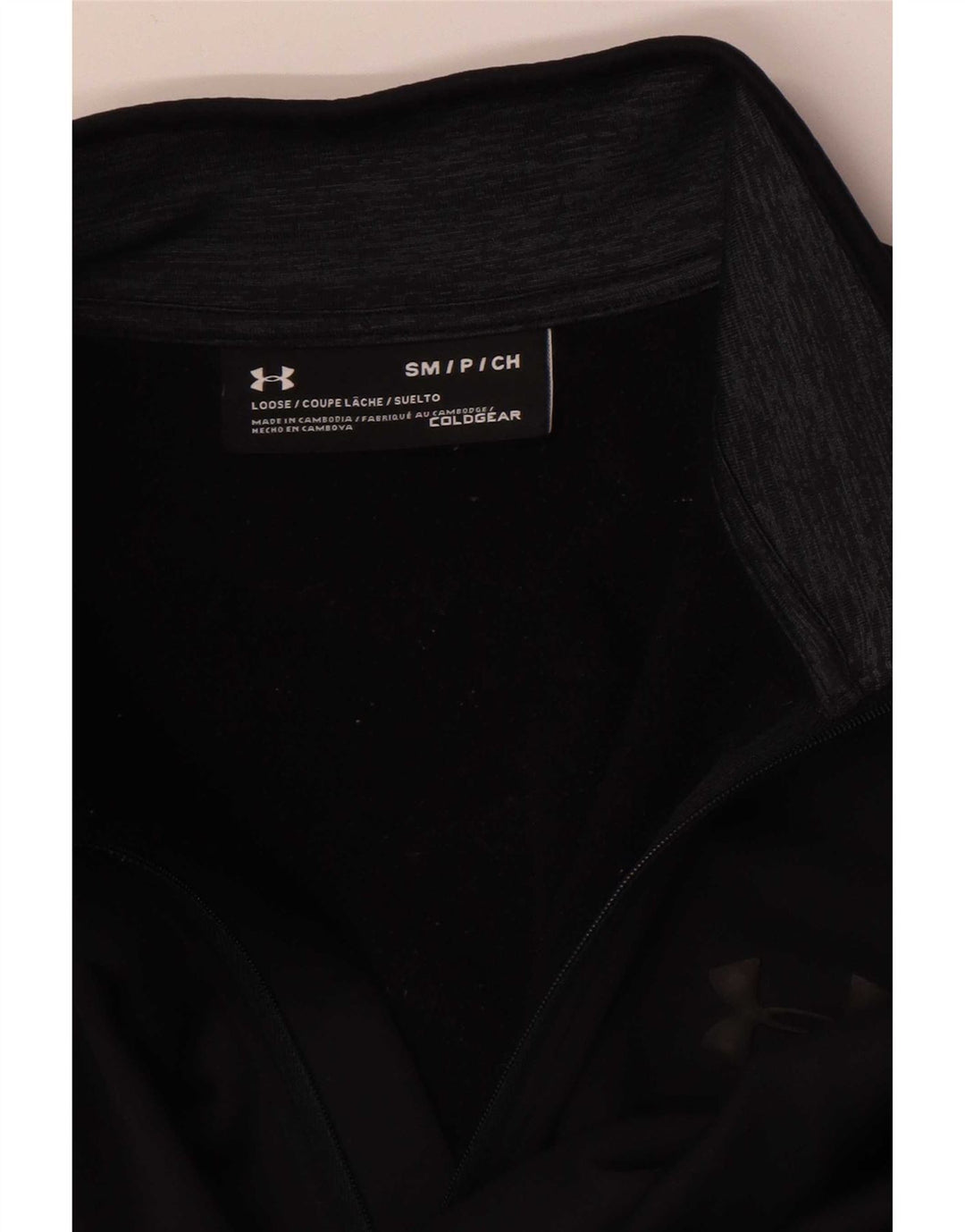 Under Armour Haut de survêtement Cold Gear pour homme avec col zippé Noir Taille S
