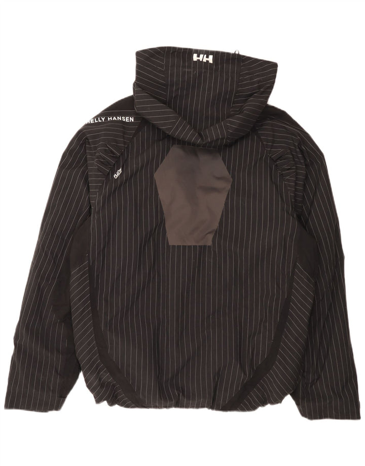 Helly Hansen Veste de pluie à capuche graphique pour homme UK 38 Medium Noir rayé