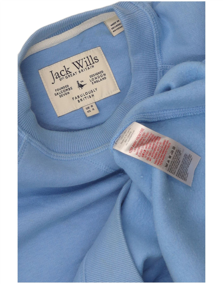 Jack Wills Sweat-shirt surdimensionné pour femme UK 8 Petit Bleu Coton