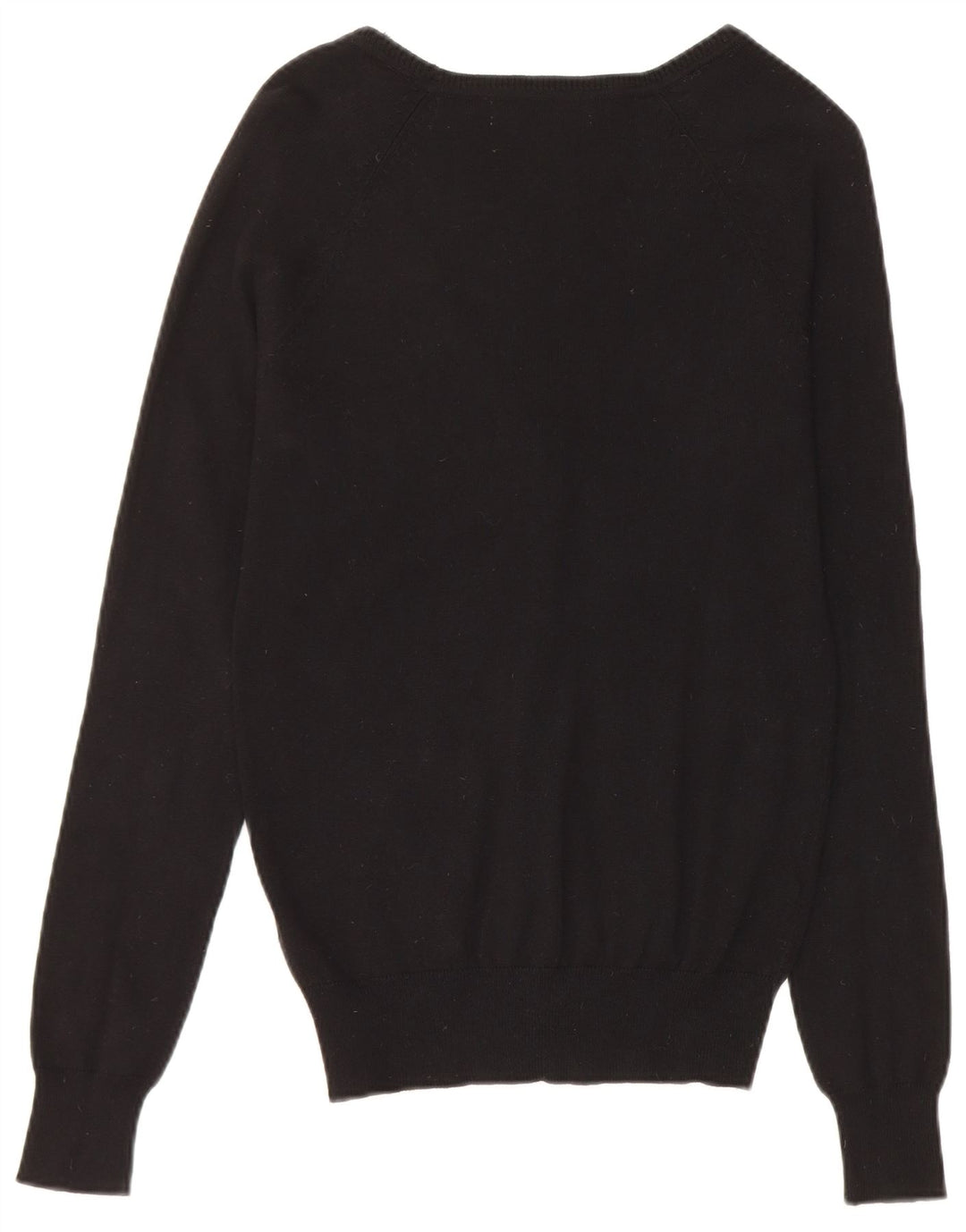 Zara Femme Cardigan Pull UK 12 Moyen Noir Coton