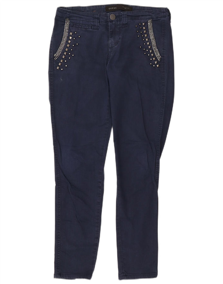 GUESS Jean Slim Femme W27 L28 Bleu Marine Coton