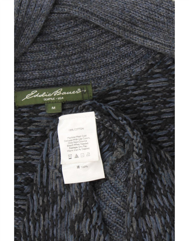 EDDIE BAUER Womens Short Sleeve Cardigan Sweater UK 12 Medium Navy Blue Vintage Eddie Bauer and Second-Hand Eddie Bauer from Messina Hembry 