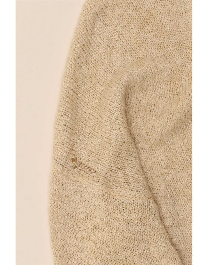 Zara Cardigan surdimensionné pour femme UK 14 Acrylique beige moyen