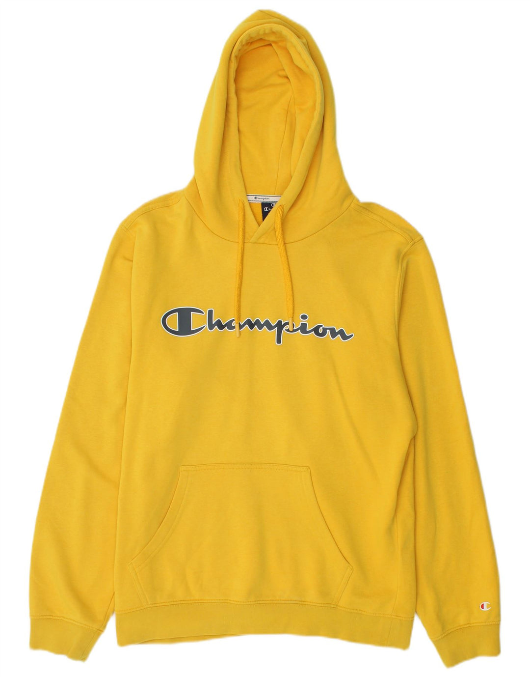 Champion Pull à Capuche Graphique Homme Jaune Moyen Coton