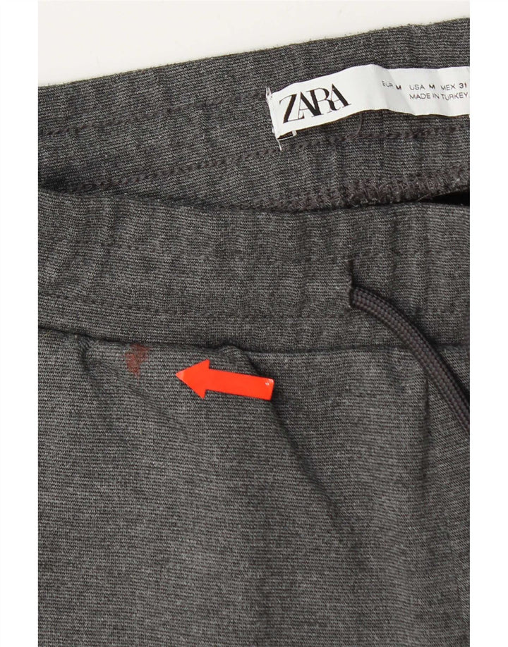 Pantalon De Survêtement Zara Homme Pantalon De Jogging Gris Moyen Polyester