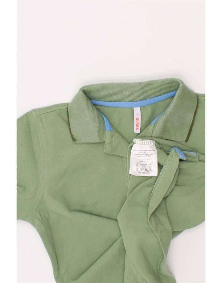 Polo Sun68 garçon 5-6 ans coton vert