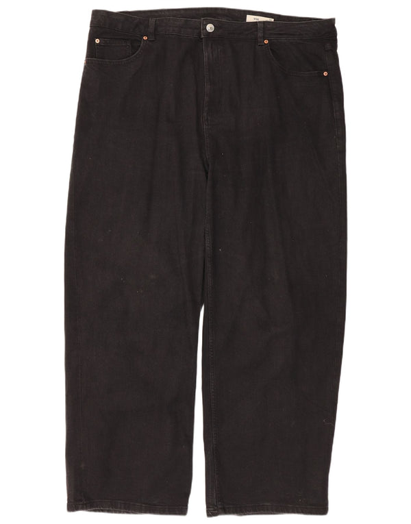 Marks & Spencer Jean large pour femme UK 22 3XL W42 L29 Noir Coton