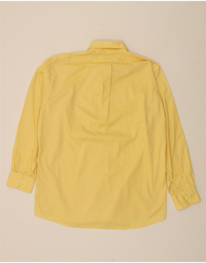 CHAPS Mens Shirt Size 16 1/2 Large Yellow Cotton Vintage Chaps and Second-Hand Chaps from Messina Hembry 