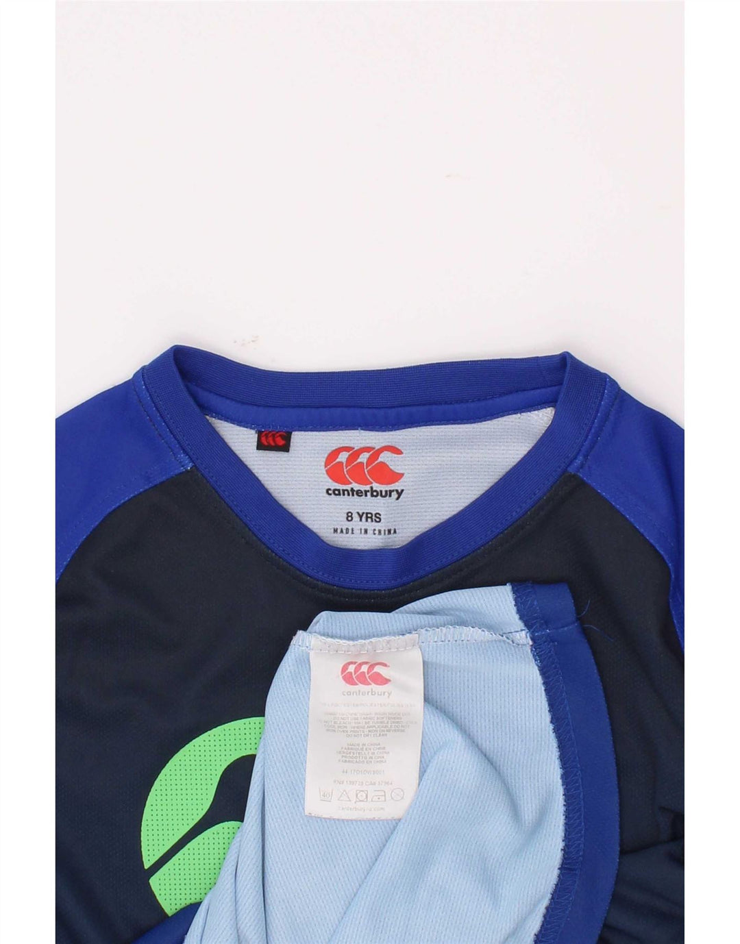 Canterbury T-shirt graphique pour garçon 7-8 ans Bleu Polyester