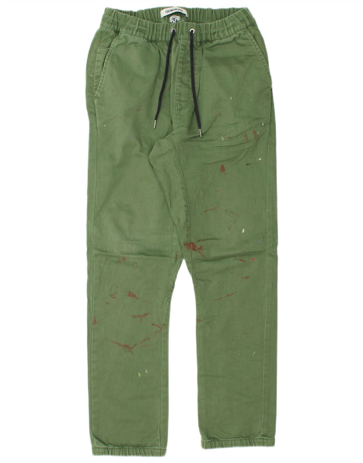 Quiksilver Pantalon Chino Droit Homme Moyen W30 L30 Vert Polyester