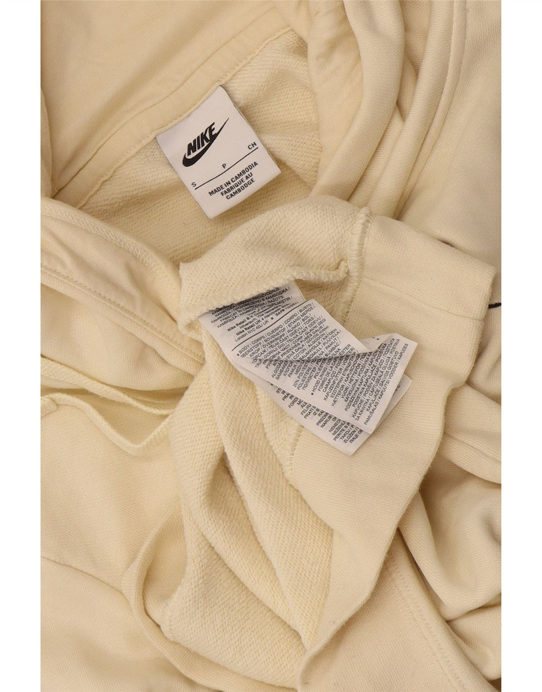 Nike Pull à capuche pour homme Petit coton beige