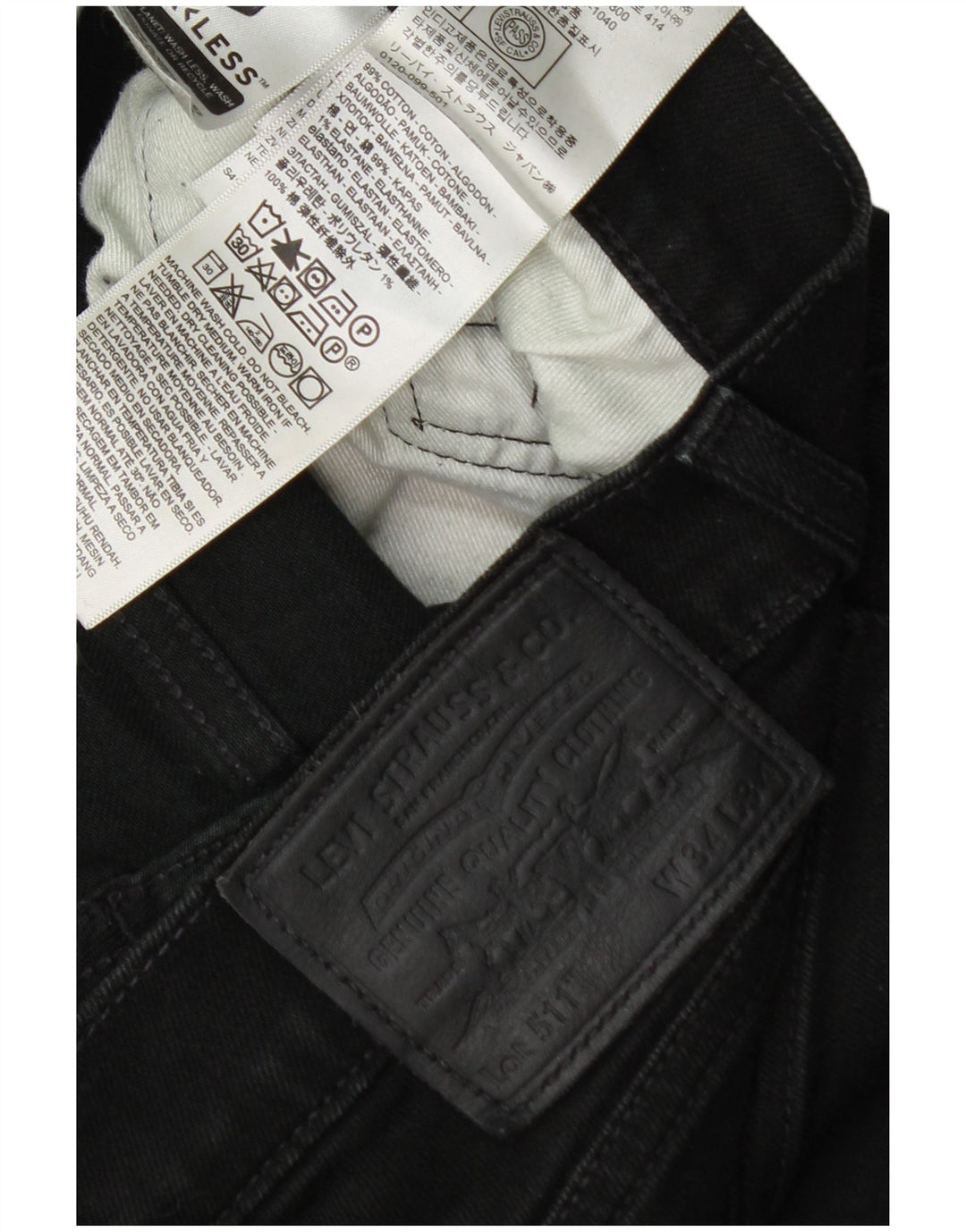 Levi's Jean Slim 511 Homme W34 L34 Noir Coton