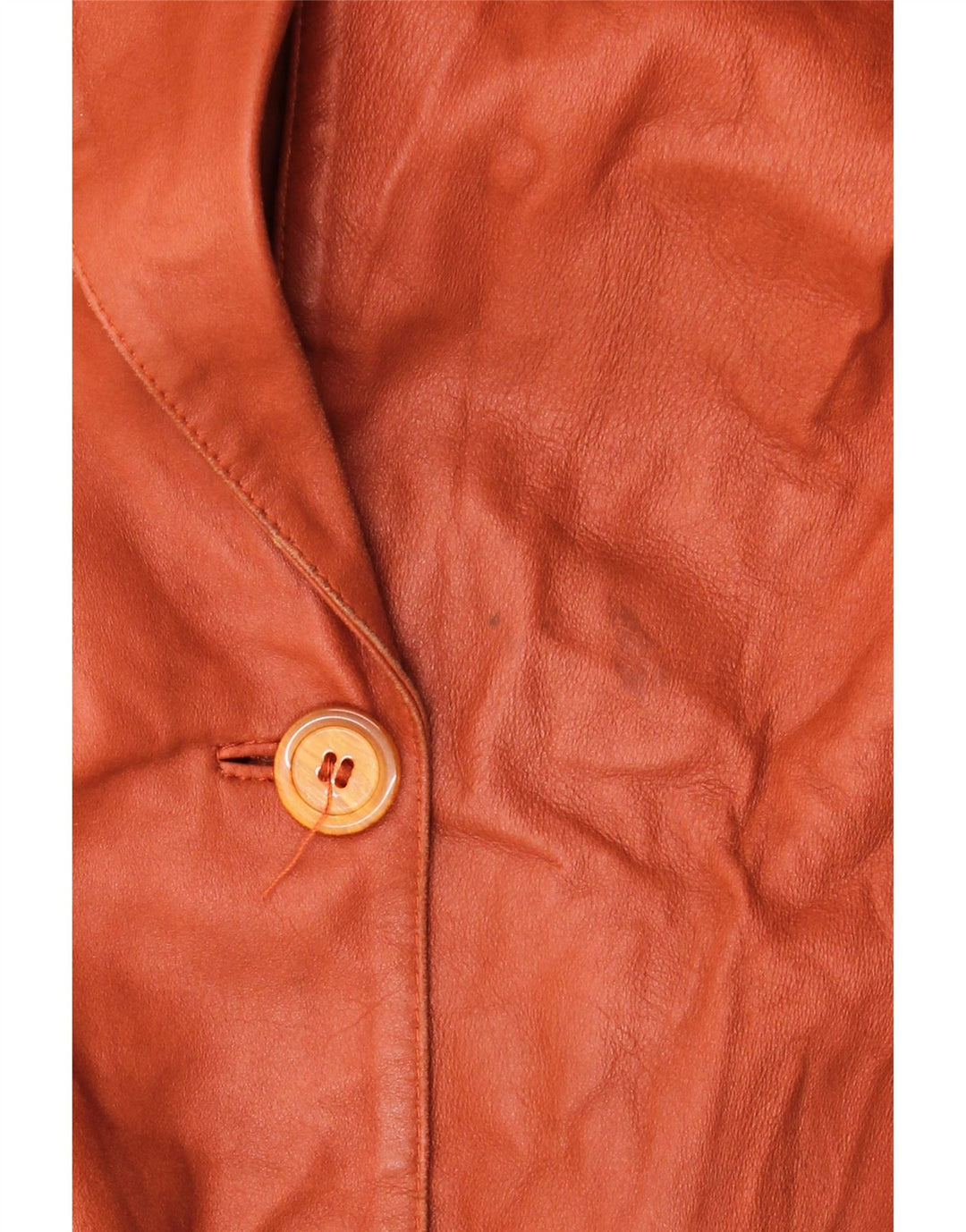 ELEGANCE PARIS Veste Blazer 2 Boutons Femme UK 20 2XL Cuir Marron