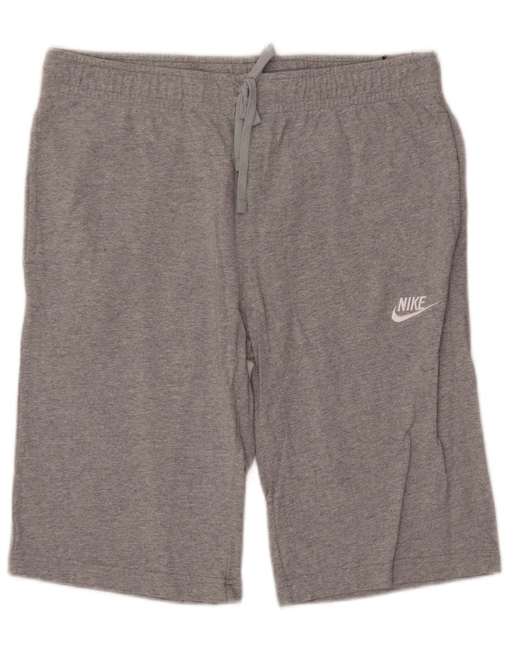 NIKE Short de sport pour homme en coton moucheté gris moyen