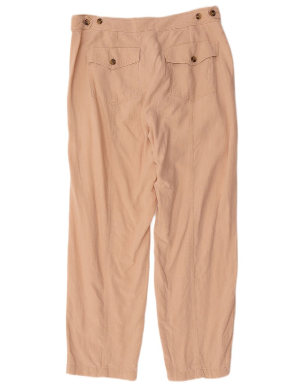 Marks & Spencer Pantalon chino taille haute pour femme UK 14 Large W34 L29 Beige