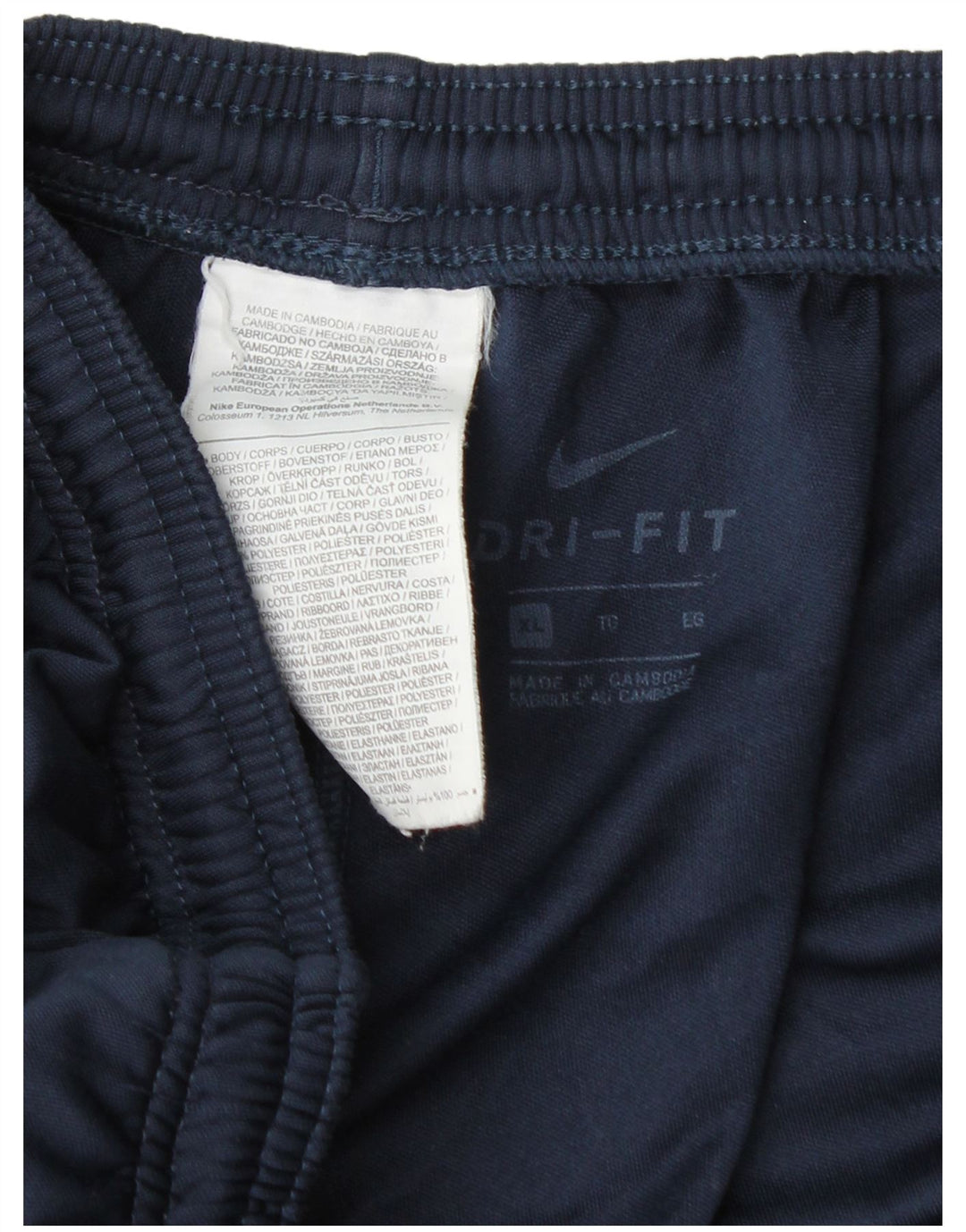 Nike Pantalon de survêtement Dri Fit pour homme XL Bleu marine Polyester