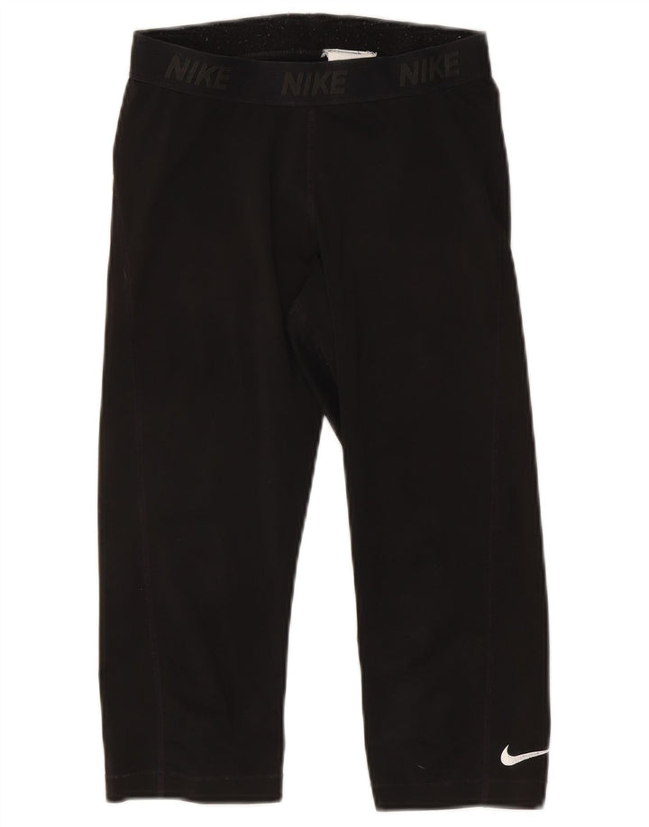 Nike Legging Capri Graphique Femme UK 12 Polyester Noir Moyen
