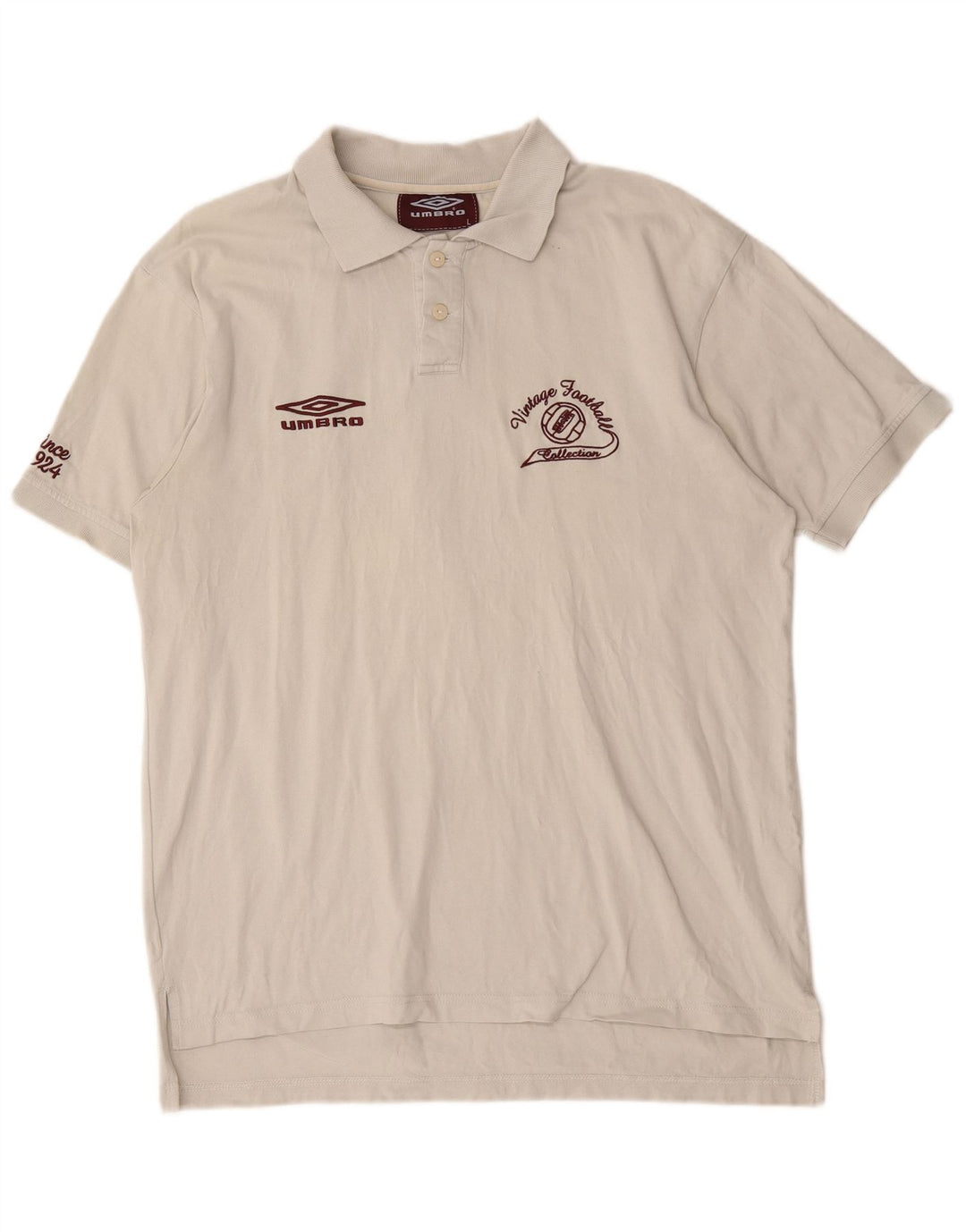 Umbro Polo Graphique Homme Large Blanc Coton
