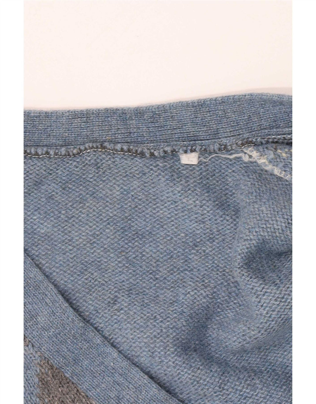 vintage Mens Cardigan Pull Grand Bleu Argyle/Diamant