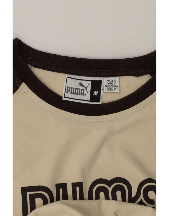 Puma T-Shirt Graphic Homme Blanc Moyen Coton Colorblock