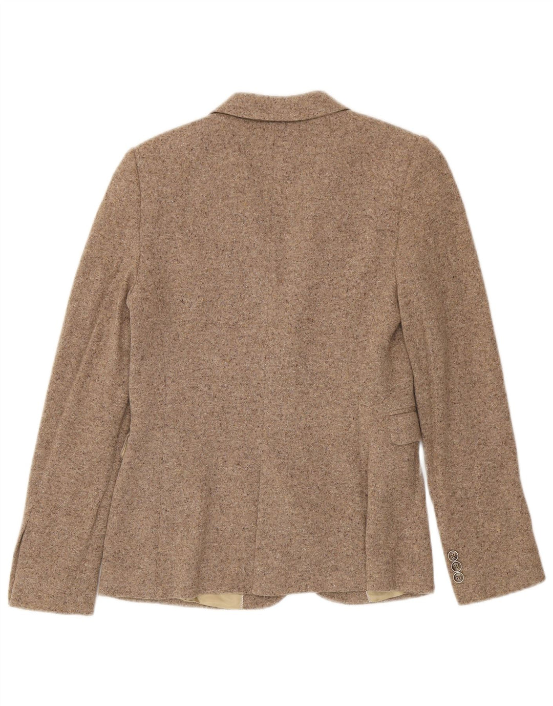 Massimo Dutti Veste blazer en tricot à 2 boutons pour femme EU 40 Beige moyen moucheté