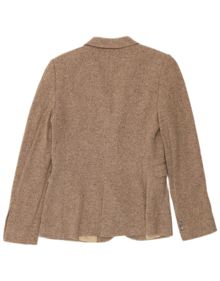 Massimo Dutti Veste blazer en tricot à 2 boutons pour femme EU 40 Beige moyen moucheté