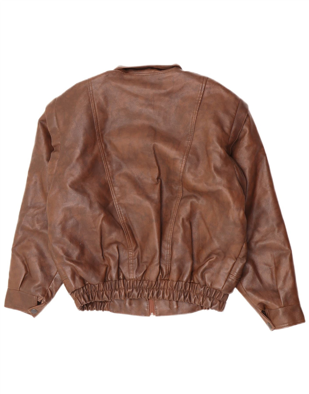 veste en cuir homme vintage IT 50 Grand Marron
