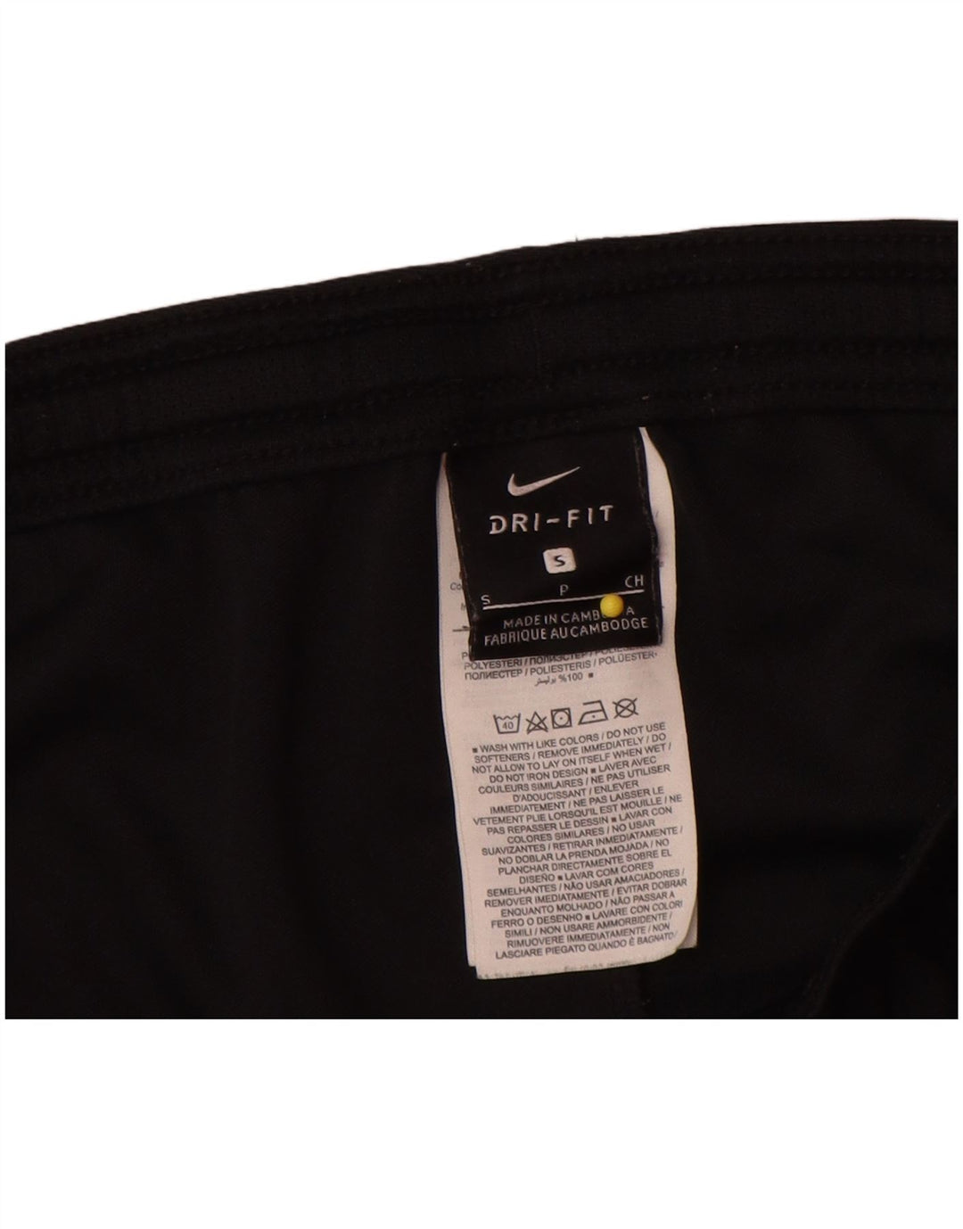 Short de sport Nike Dri Fit pour hommes, petit, noir, polyester